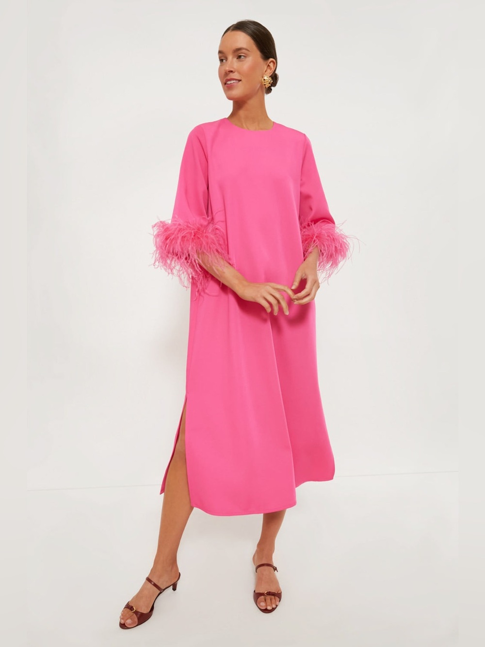 Tuckernuck Hot Pink Feather Jamie Dress, Size XS